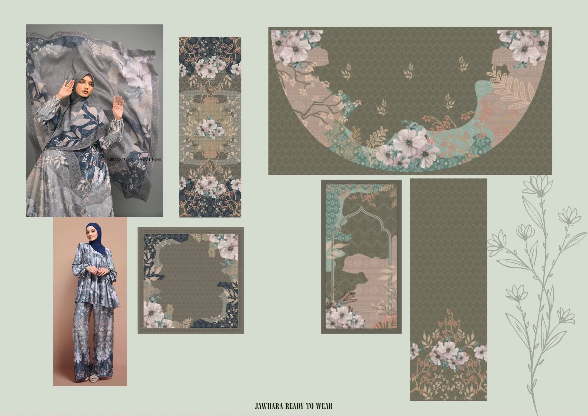 Motif & gamis ready to wear untuk Jawhara Ready to Wear
