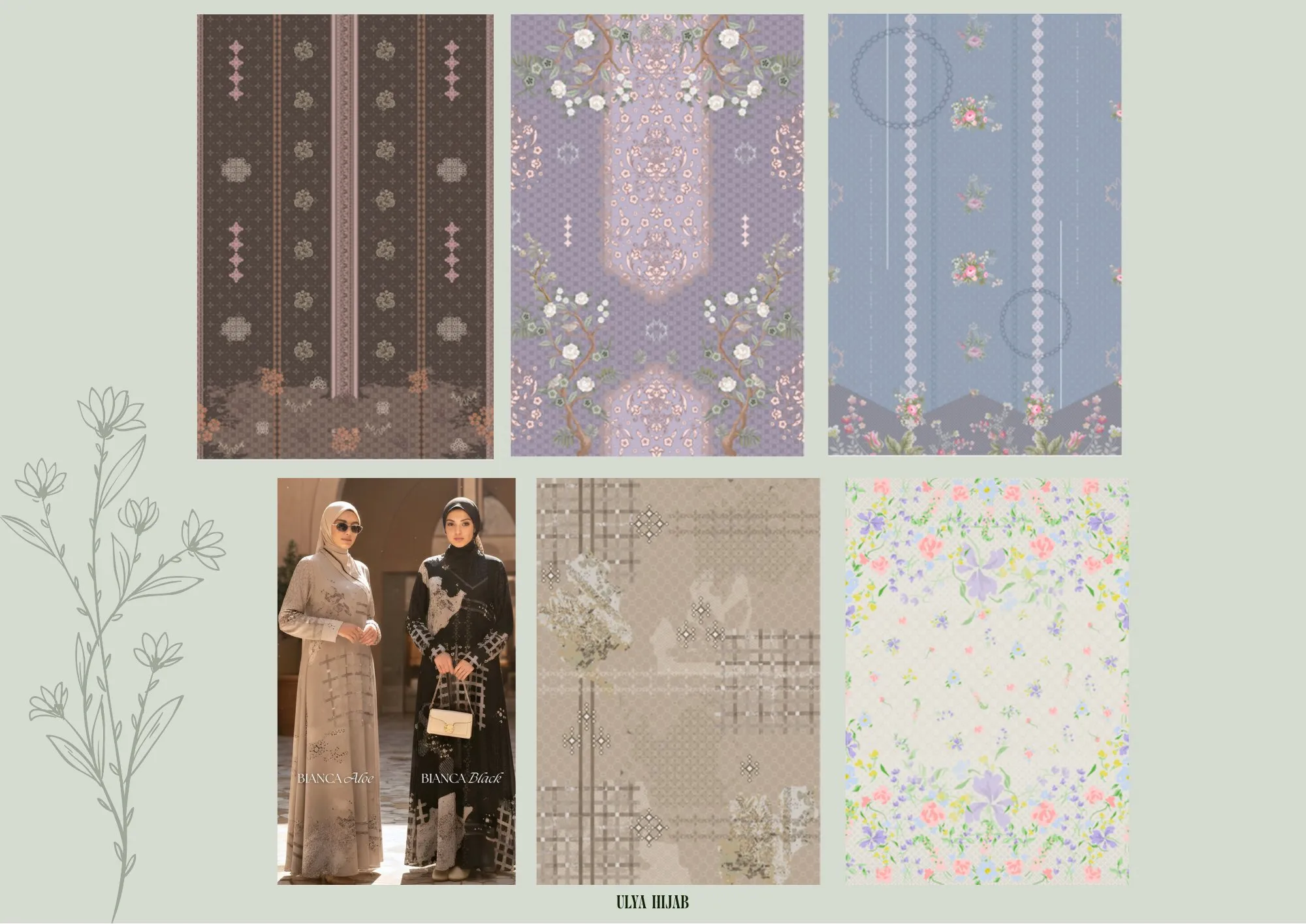 Motif & koleksi gamis untuk Ulya Hijab