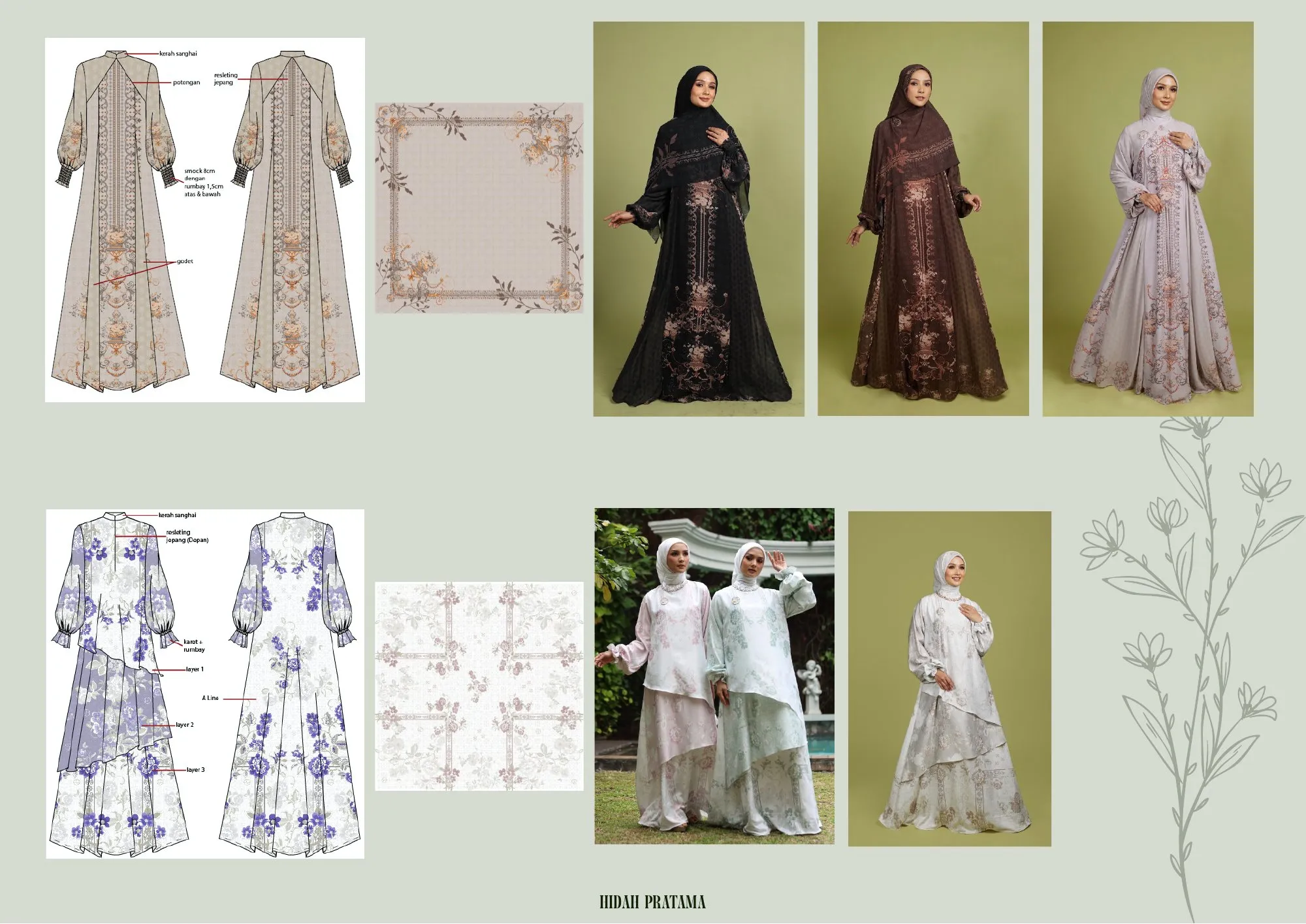 Koleksi gamis & abaya untuk Hidah Pratama